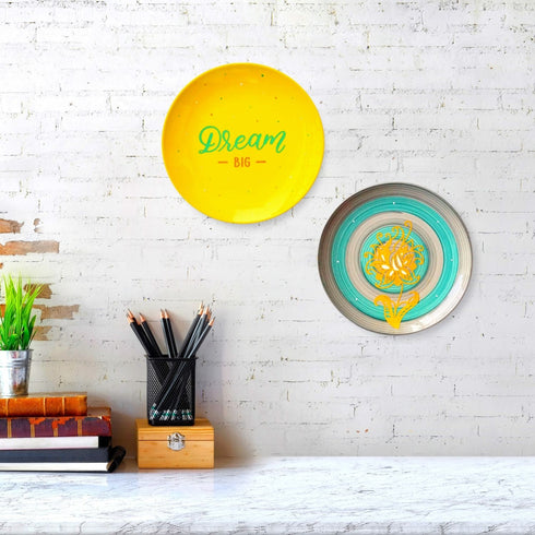 2 Piece Wall Plate Set | Dream Big | Hand Lettered Home Decor | Personalised Gift